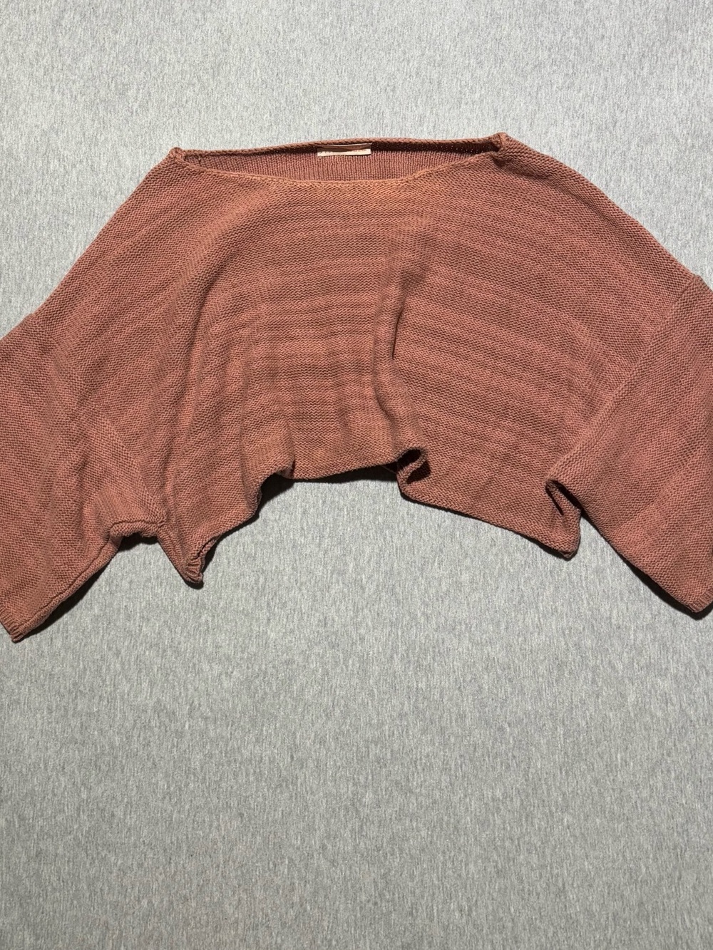 Urban Outfitters Off-the-Shoulder Cropped Sweater in Rust
